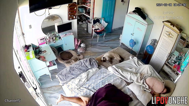 Sleeping couple is about to wake up and start fucking