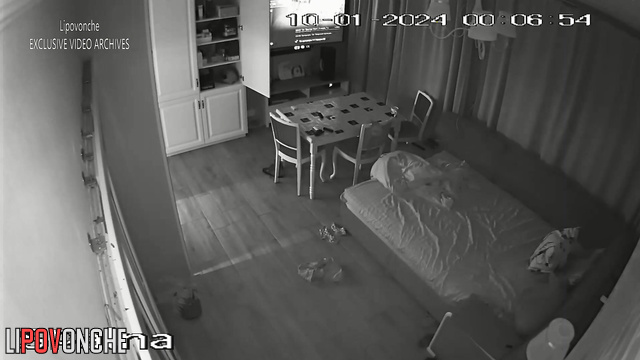 Night sex tape - couple fucking in doggystyle pose
