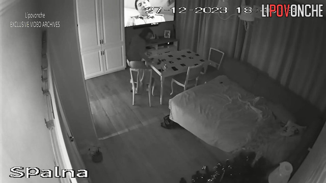 Man fucked woman doggy style in living room in front of TV