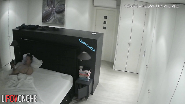Man waited for his MILF in bed and then fucked her and cum inside