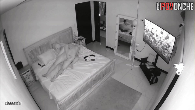 Couple with tattoos fucking in the bedroom on the bed