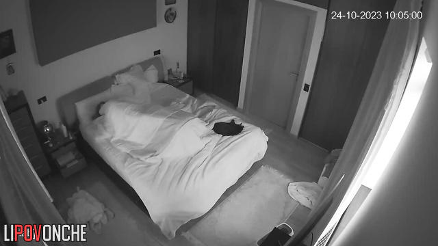 The couple had sex under the covers on the bed before going to sleep