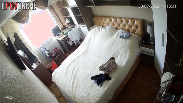 Lady leisurely getting ready for work after sex