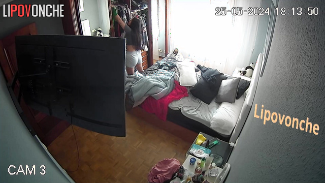 She's getting ready for work with a huge dick on her mind