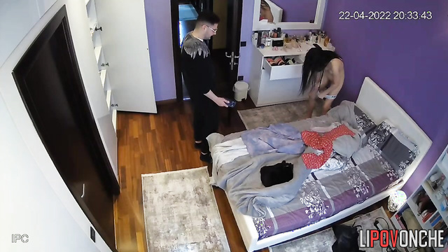 Sexy skinny girl dancing so energy under her favorite music
