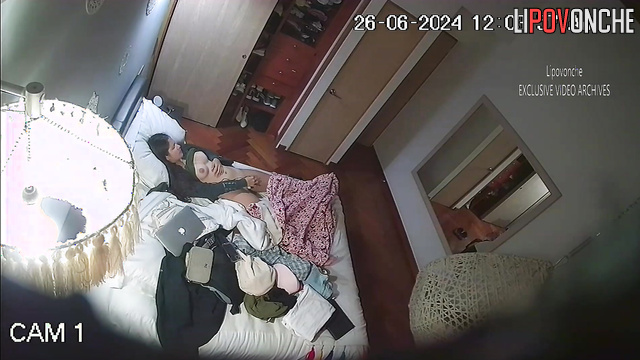 Sweet brunette left alone and decided to have fun