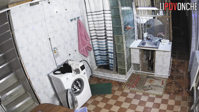 Naked girl is going to have sex after showering