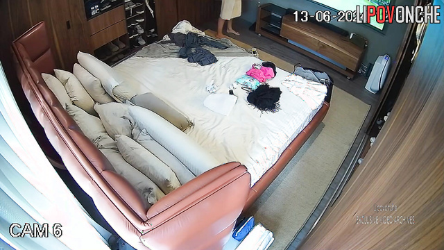 Babe with perfect ass choosing what to wear on a date