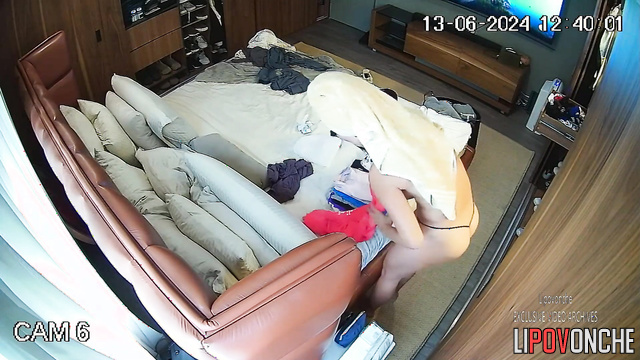 Babe with perfect ass choosing what to wear on a date