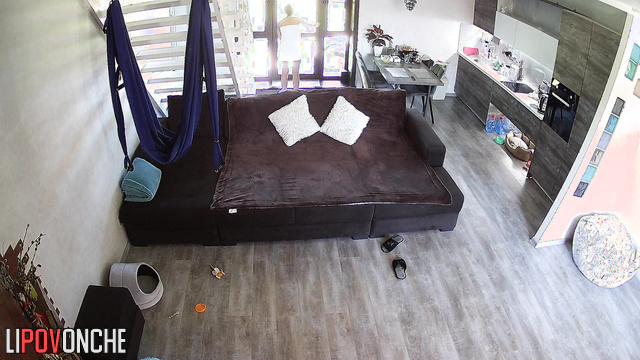 This couple is used to walking around the house completely naked