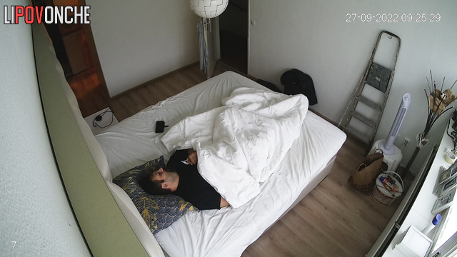 Completely naked girl walks around the apartment