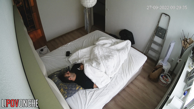 Completely naked girl walks around the apartment