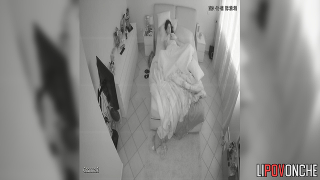 Hot and naughty girl masturbated in her sweet bed