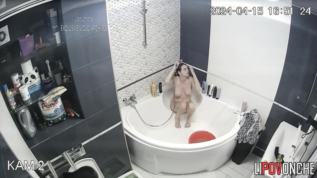 Busty ukrainian brand taking shower hot after nice fuck