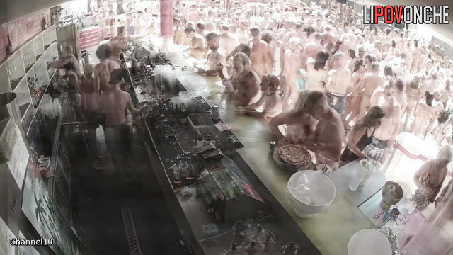 Naked people dancing before hot adult party