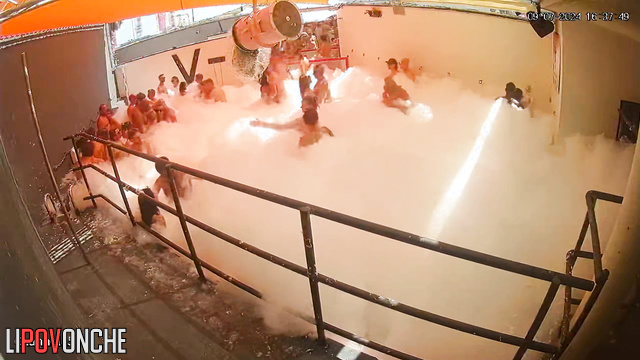 Interesting encounters with dancing people in foam