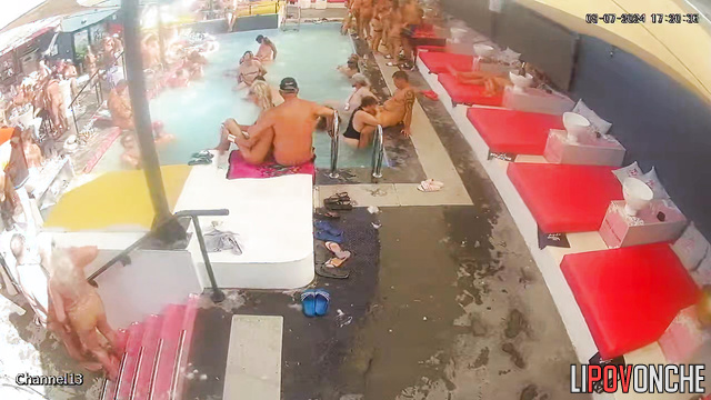 Naked people having cool adult party in the pool right now / watch