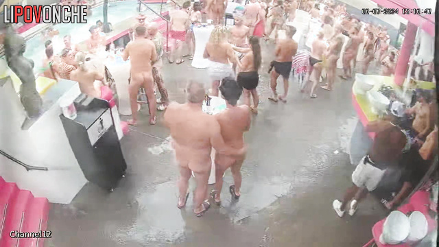 Ugly old farts dancing during adult party (pool scenes)