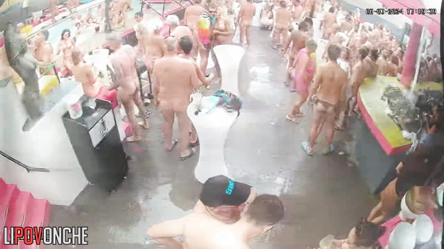 Ugly old farts dancing during adult party (pool scenes)