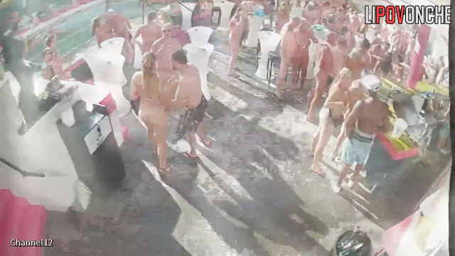 Skinny and chubby people enjoying swinger party