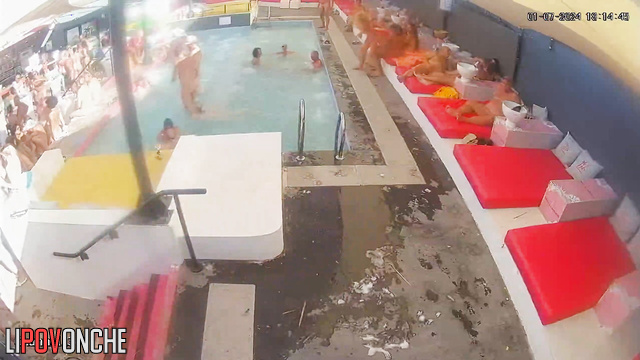 People are not shy about fucking right at the party (sex in pool)