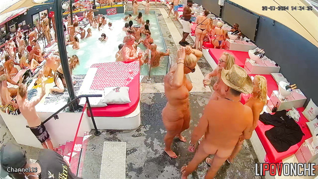 Someone fixed a hidden camera inside (pool party)