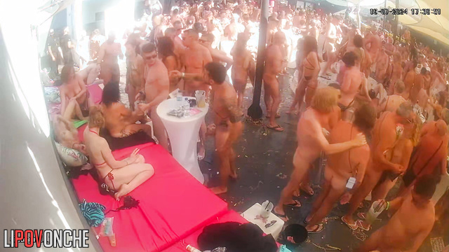 Hot foursome fuck at adult party - live hidden cam