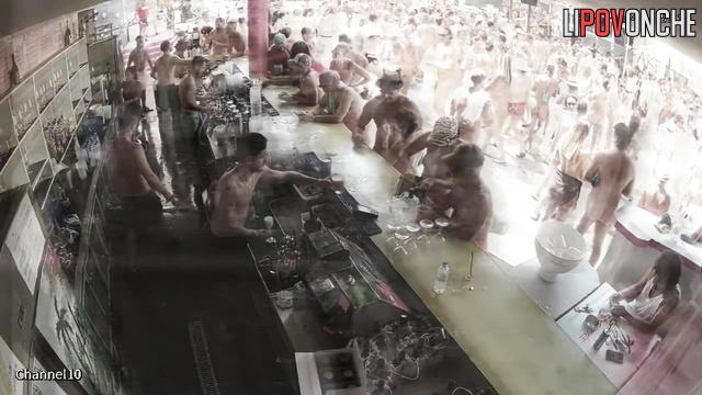 Naked people dancing near the bar - hidden video
