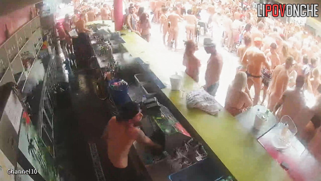 Massive summer adult party - people having fun right now