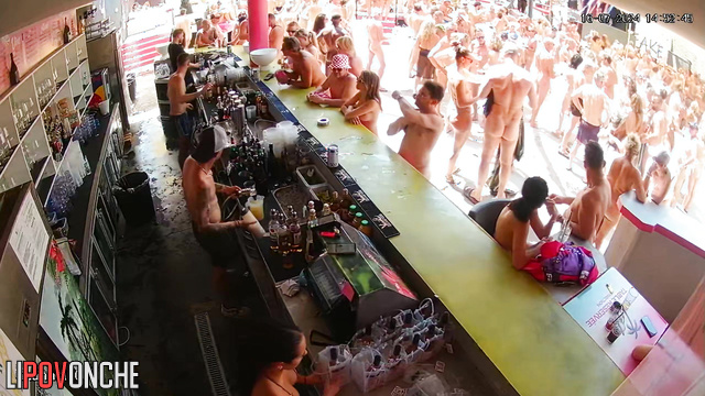 Hot summer adult party with random guys and girls
