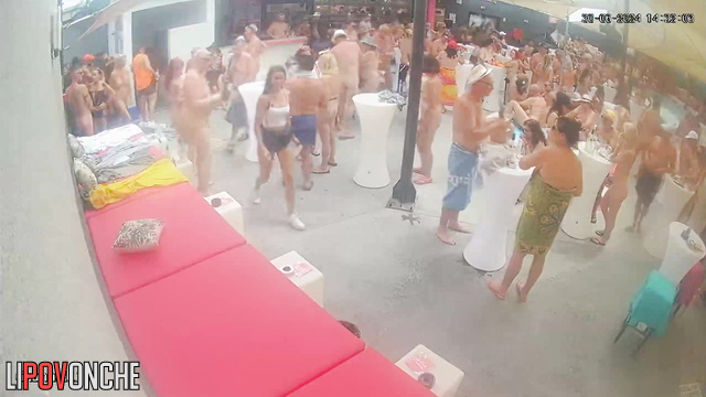 Ladies and gentlemen dancing right now absolutely naked