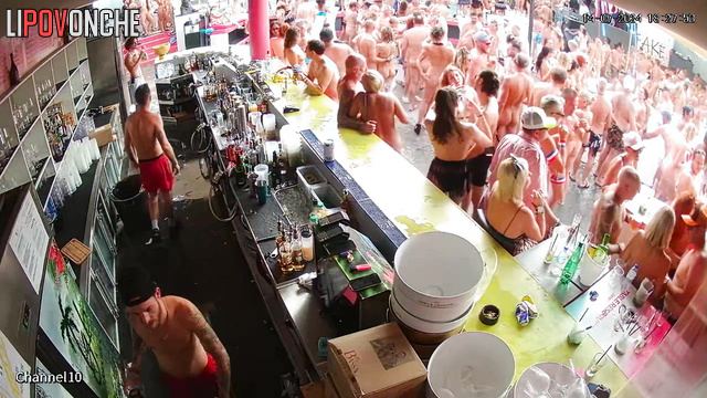 Pool adult party in the swinger club (people having hot time)