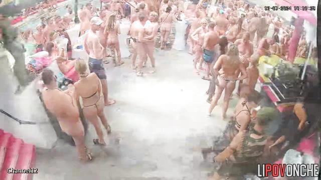 Swinger foam party - naked cocks and pussys dancing