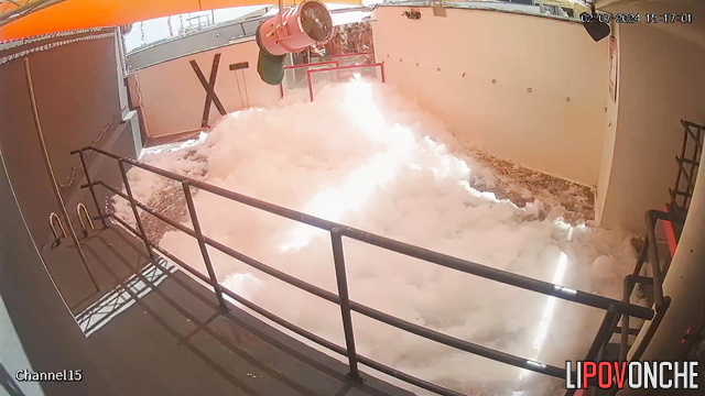 Swingers dancing in the pool in foam, live video