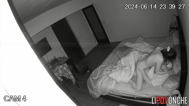 Tender and sensual sex of a couple on the bed before sleep