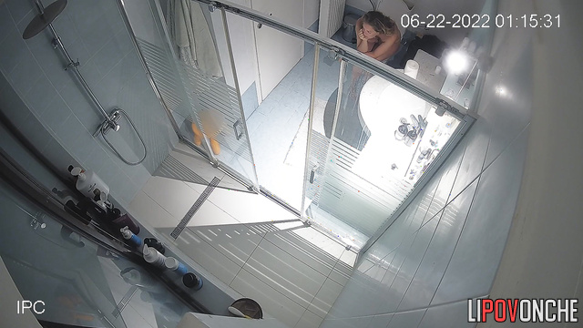 Gorgeous blonde peeing after wild fuck with ex-boyfriend