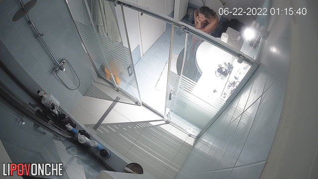 Gorgeous blonde peeing after wild fuck with ex-boyfriend