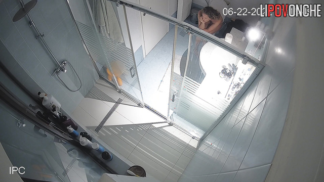 Gorgeous blonde peeing after wild fuck with ex-boyfriend