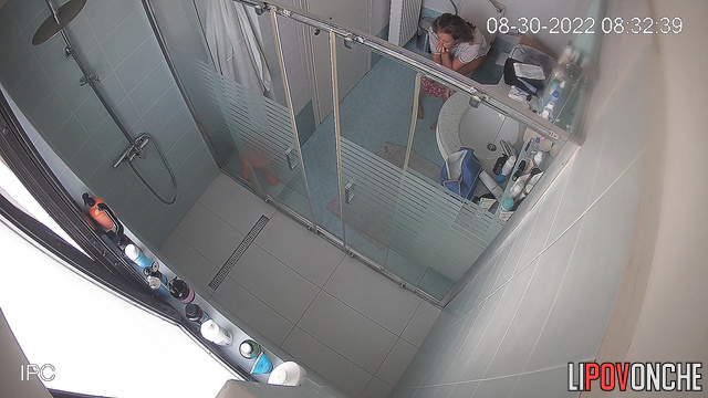 Ordinary morning bathroom routine of this cute blonde