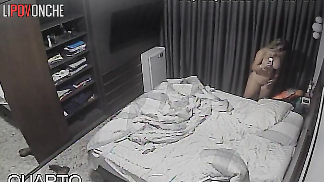 Long-haired chubby blonde just woke up (watch it)