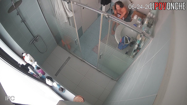Topless blonde brushing her teeth right now, watch