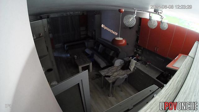 Living room tape - skinny brunette dressing right now
