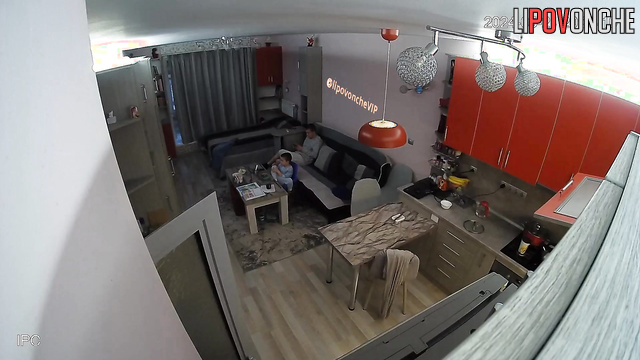 Family is preparing for a late dinner (hidden cam)