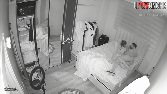 Fat guy fucks brunette in missionary position and cums inside