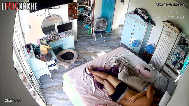 Bedroom hidden camera fixed interesting movements