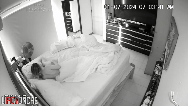 Babe hugging in the bed with her rich daddy (naked)