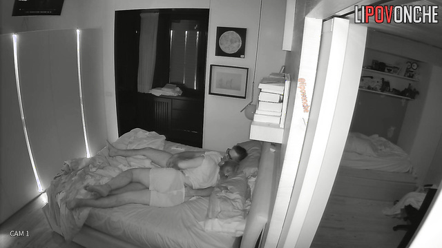 Couple watching discovery channel after amazing sex