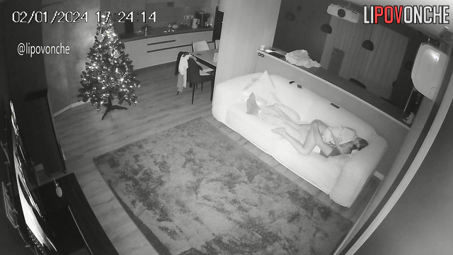 Christmas night ended with passionate fuck in the living room