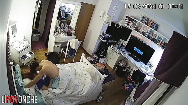 Teenagers having awesome petting in the closed room