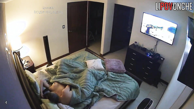 Gentle sex and touching naked bodies under the blanket
